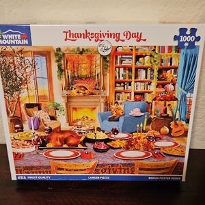 THANKSGIVING DAY 1000 PIECE WHITE MOUNTAIN PUZZLE